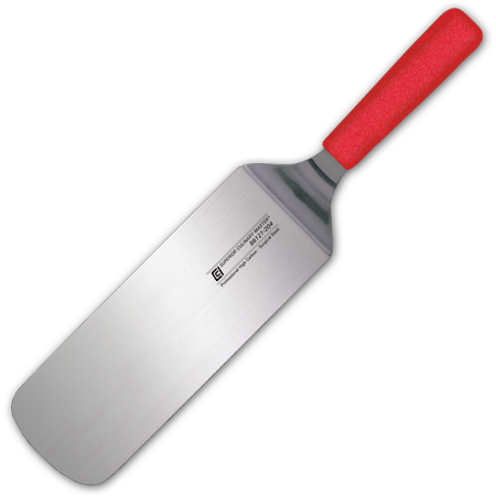 8" Turner, Round End, Red Handle
