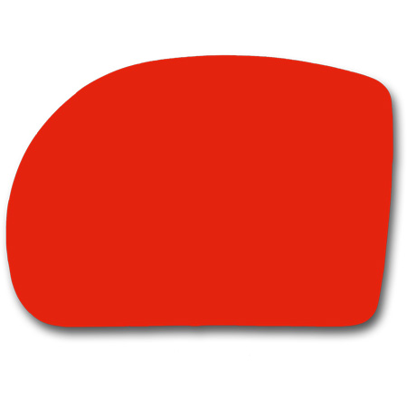 Dough Scraper, Asymmetrical, Red 12 x 8.6 cm (4.72