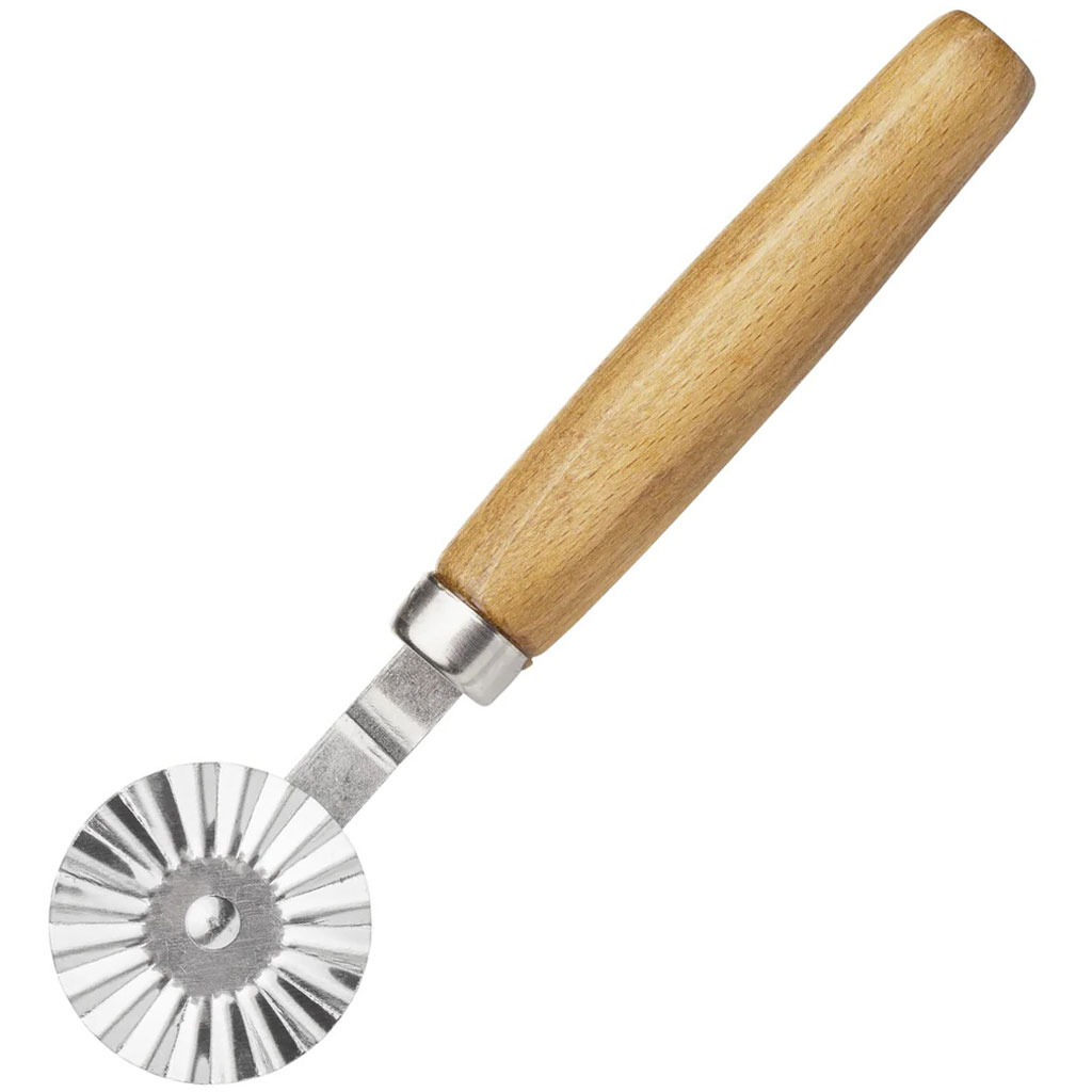 1.38" Fluted Pastry WheelWood Handle