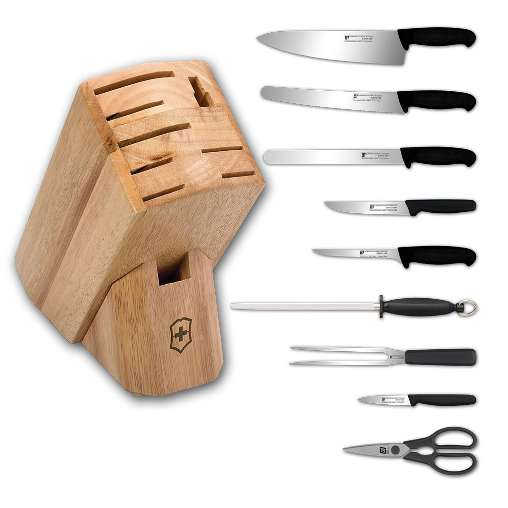 Knife Block with Euro Culinary™ Poly Series Knives