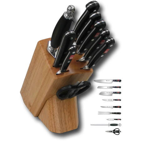 Knife Block with Full Tang Masterpiece™ Series Knives