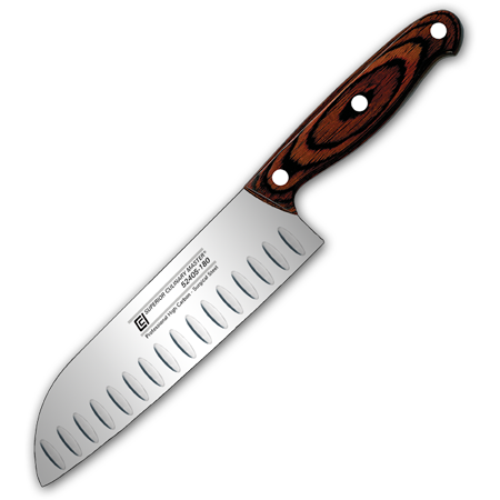 7" SANTOKU Knife, Granton Blade(30% Off)