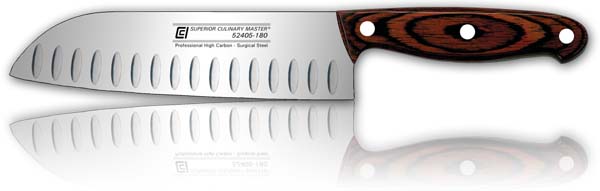 7" SANTOKU Knife, Granton Blade