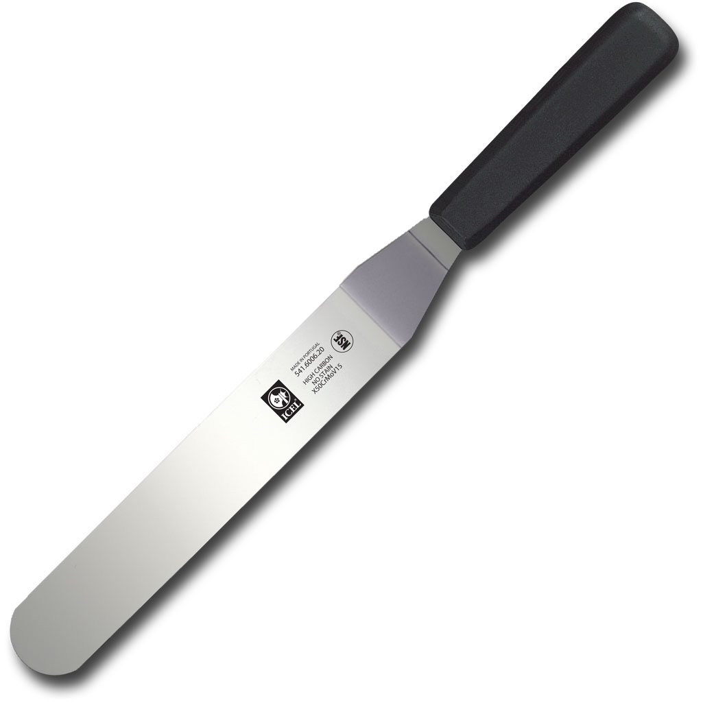 8" Offset Spatula - Black Poly