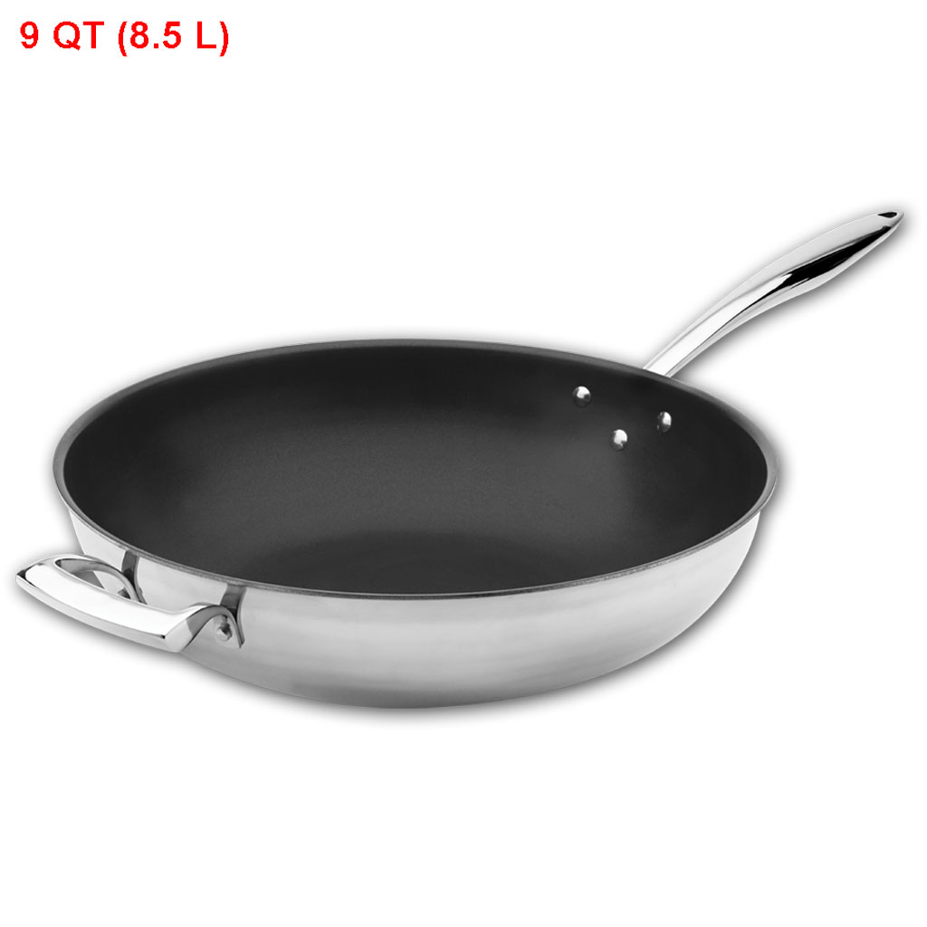 9 QT Tri-Ply Wok (Excalibur Coated)