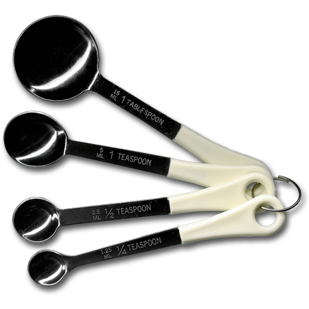 4 Pc. Measuring Spoon Set, Stainless Steel 