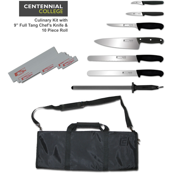 Centennial College Culinary Kit (9" Chef Knife, POM Handle with Roll)