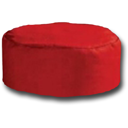 Pill Box Hat - Solid Top (RED)
