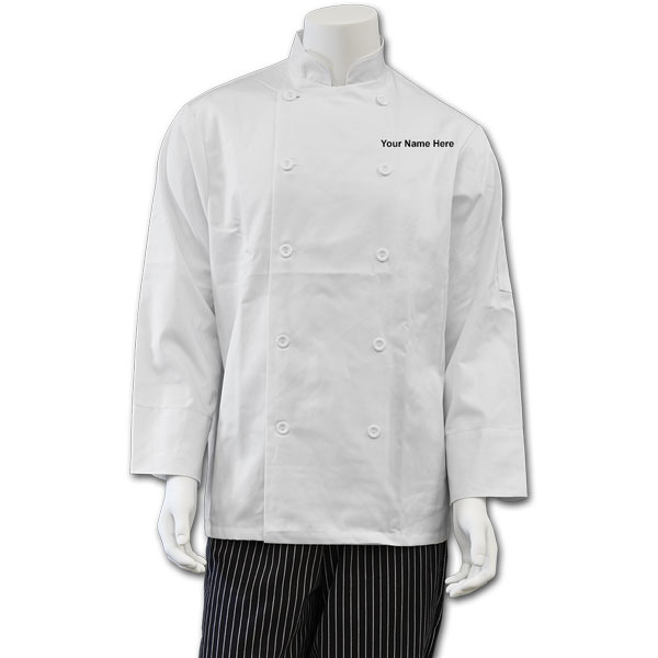 Chef Jackets with Buttons, 65% Polyester/35% Cotton, CJ-5300 (Embroidery Option)