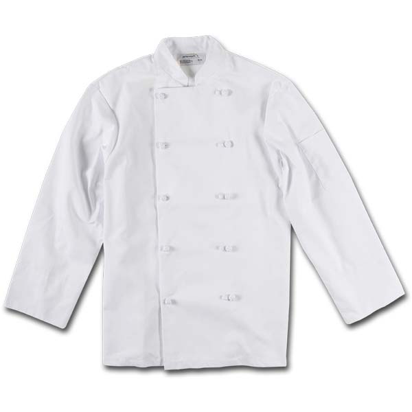 Chef Jackets with Knot Buttons, 65% Polyester/35% Cotton
