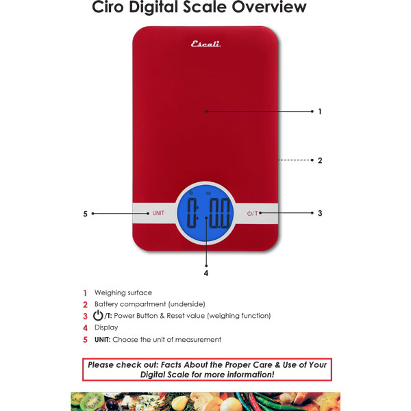 CIRO Digital Scale, Red #4
