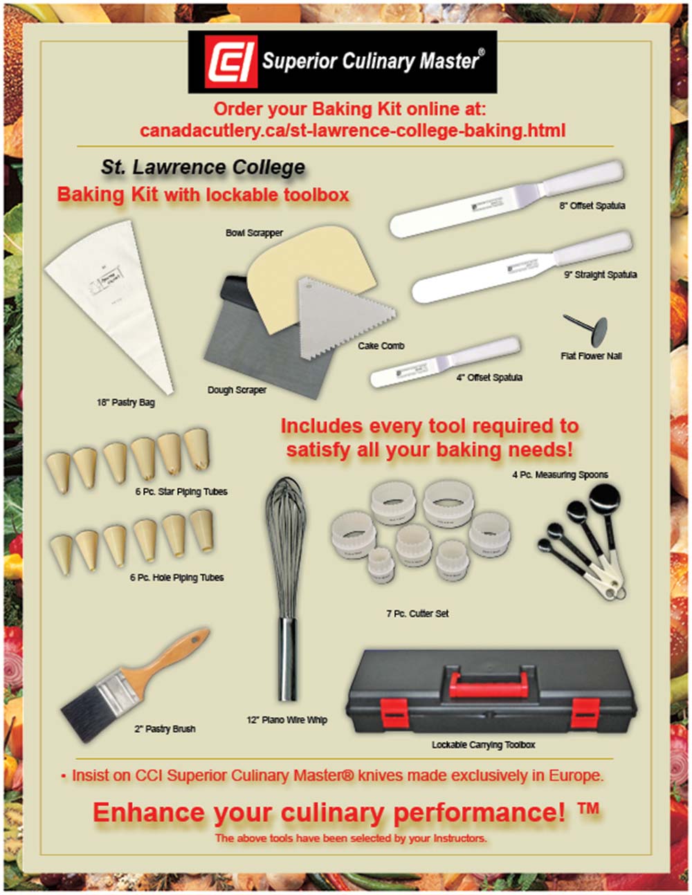St. Lawrence College Baking Kit
