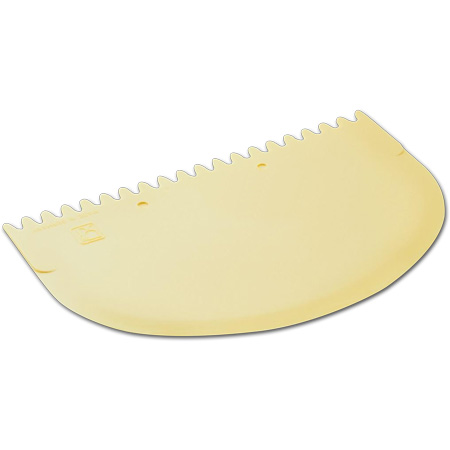 Single Sided Comb Scraper, Ivory, Rounded Teeth