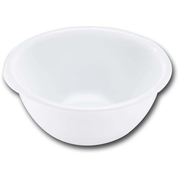 Round Plastic Bowl, PE, White  1.0L