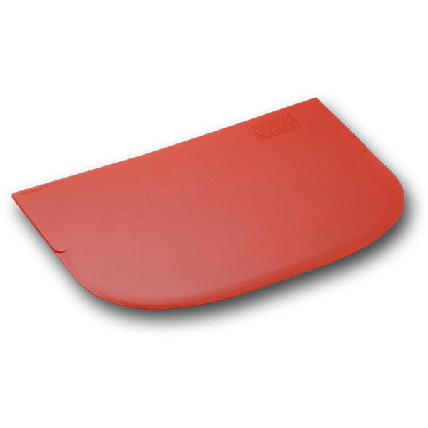 Bowl Scraper, Red - Poly,  5 3/4" x 3 7/8" #2