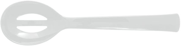 10" Straining spoon, White